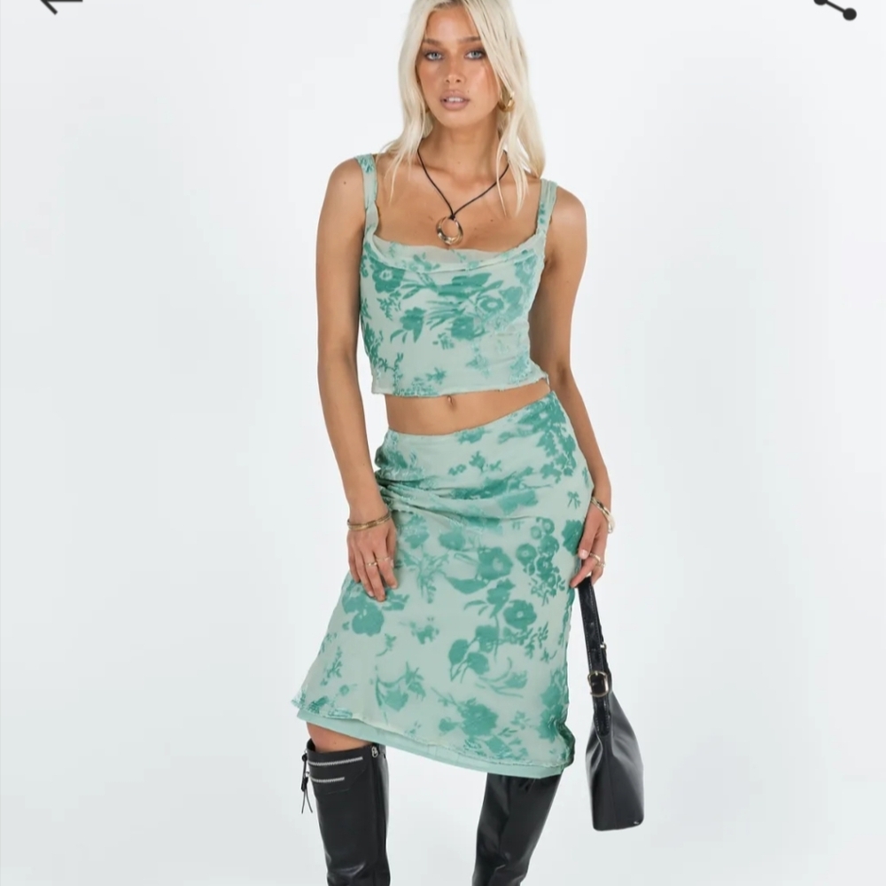 Princess Polly Teal/Seafoam Skirt